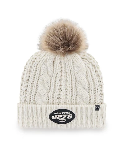 Women's '47 Brand Cream New York Jets Meeko Cuffed Knit Hat