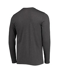Men's Concepts Sport Scarlet, Heathered Charcoal Distressed Nebraska Huskers Meter Long Sleeve T-shirt and Pants Sleep Set