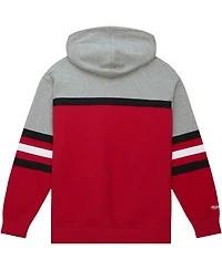 Men's Mitchell & Ness Red, Gray Detroit Red Wings Head Coach Pullover Hoodie