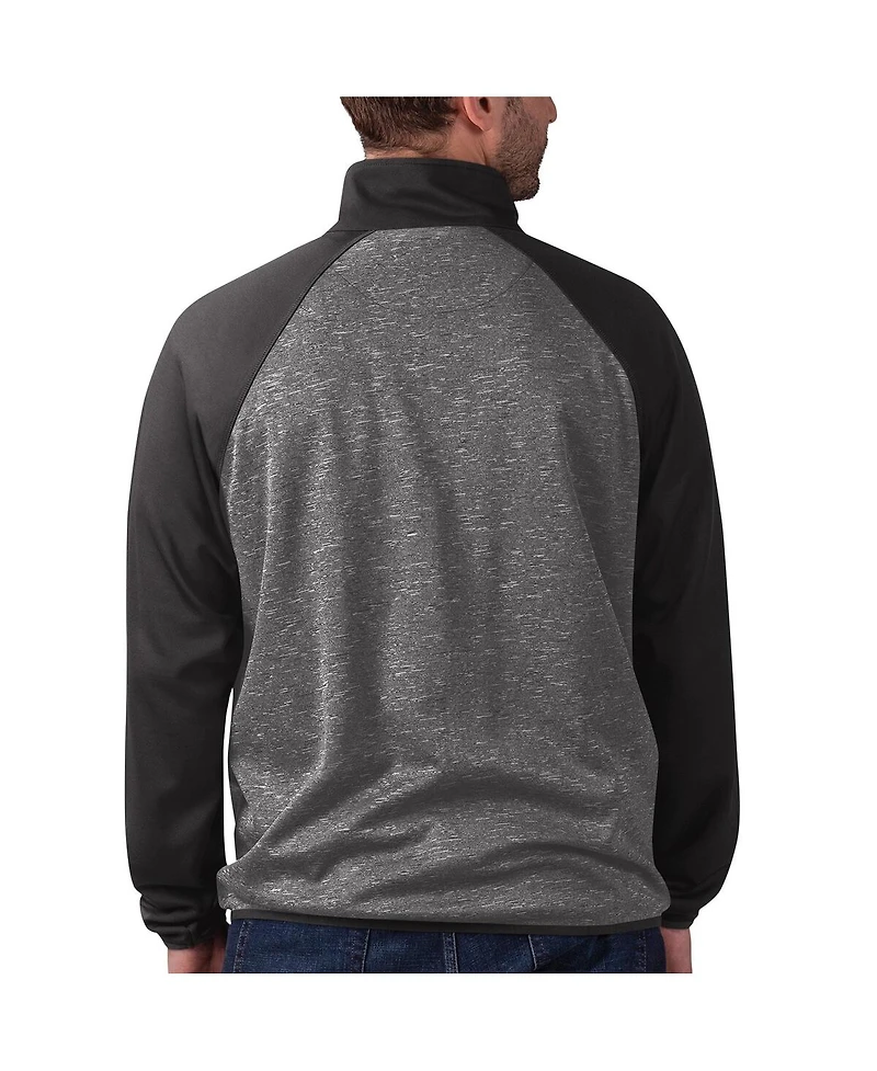 Men's G-iii Sports by Carl Banks Black Boston Bruins Runners Raglan Full-Zip Track Jacket