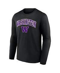 Men's Fanatics Black Washington Huskies Campus Long Sleeve T-shirt