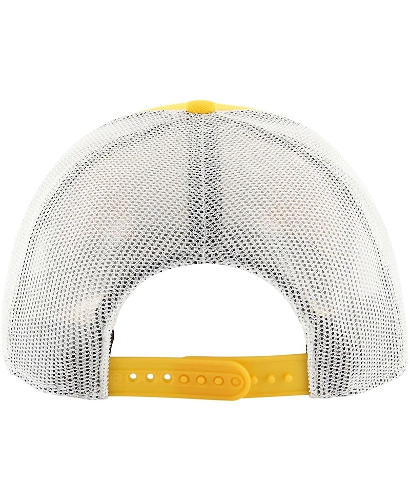 Men's '47 Brand Gold Golden State Warriors Semi Patch Trucker Adjustable Hat