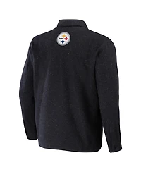 Men's Nfl x Darius Rucker Collection by Fanatics Charcoal Pittsburgh Steelers Shacket Full-Snap Jacket