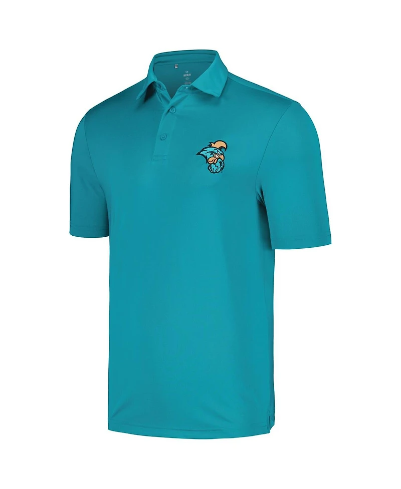 Men's Under Armour Teal Coastal Carolina Chanticleers Tee To Green Polo Shirt