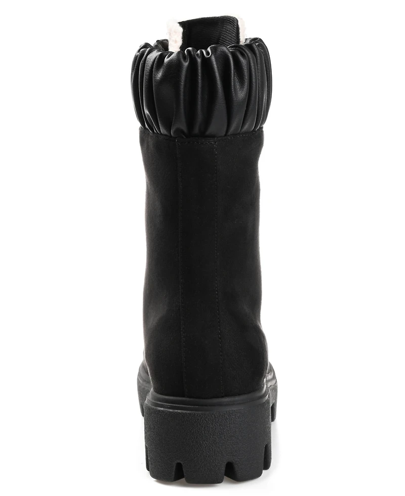 Journee Collection Women's Elinor Lace Up Lug Booties