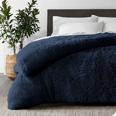 Bare Home Shaggy Faux Fur Duvet Cover