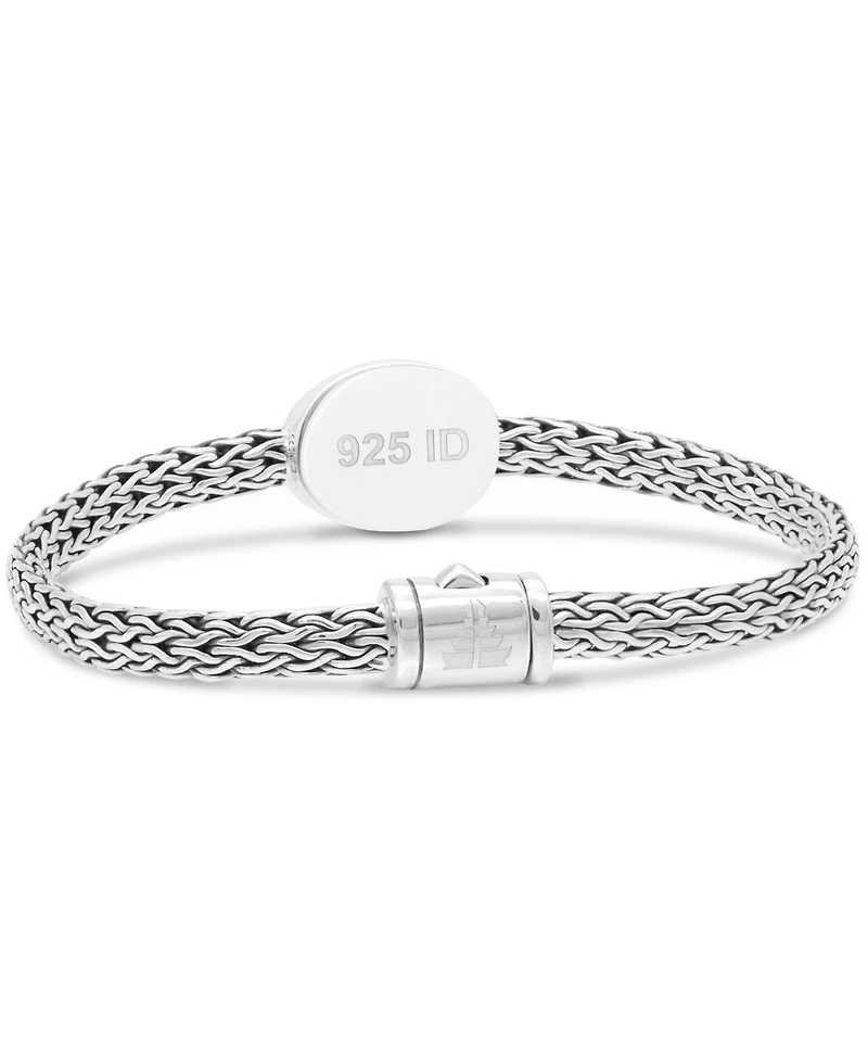 Bali Filigree with Hammer Accent Dragon Bone Chain Bracelet Sterling Silver