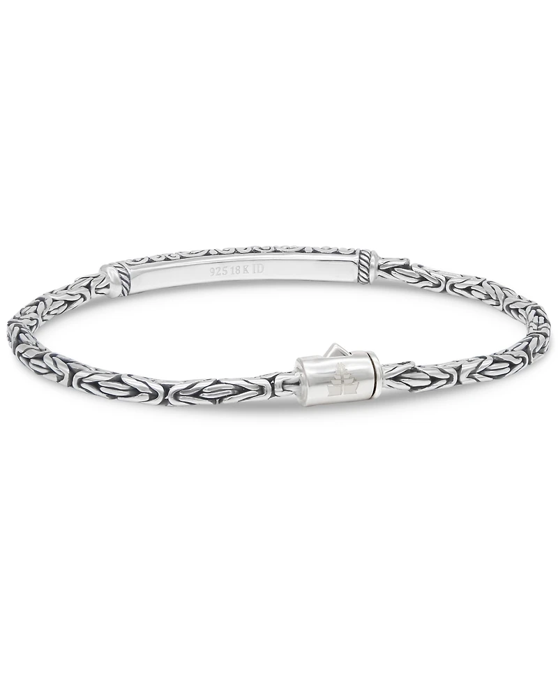 Bali Filigree with Borobudur Chain Bracelet Sterling Silver and 18K Gold