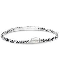 Bali Filigree with Borobudur Chain Bracelet Sterling Silver and 18K Gold