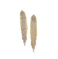 Sohi Women's Gold Bling Cluster Drop Earrings