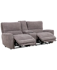 Closeout! Deklyn 89" 3-Pc. Zero Gravity Fabric Sofa with 2 Power Recliners & 1 Console, Created for Macy's