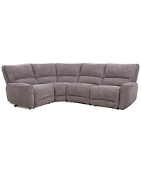 Closeout! Deklyn 116" 4-Pc. Zero Gravity Fabric Sectional with 2 Power Recliners, Created for Macy's
