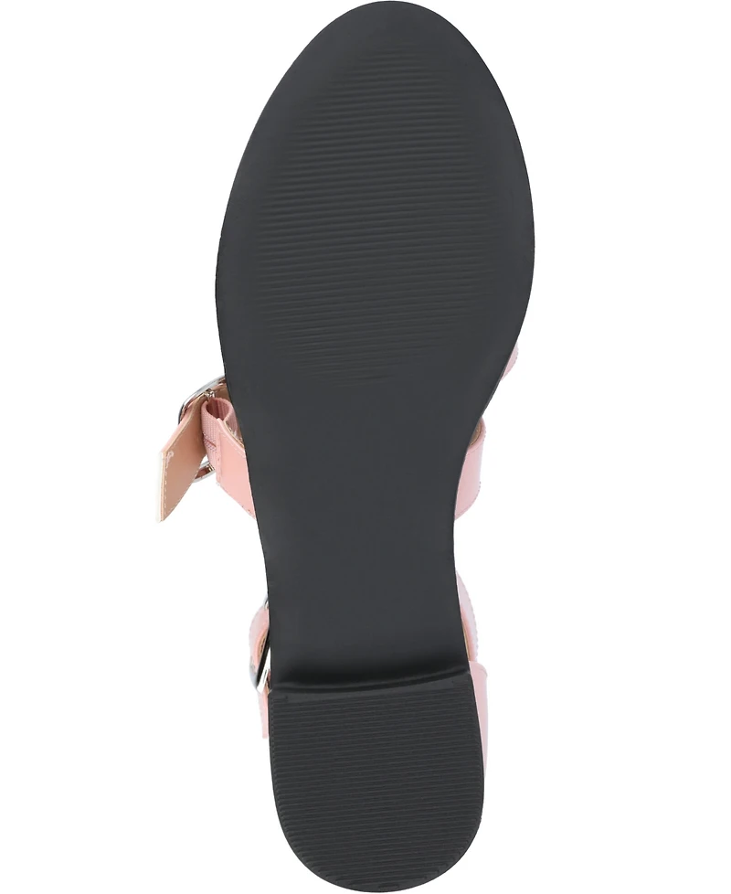 Journee Collection Women's Constance Double Buckle Flats