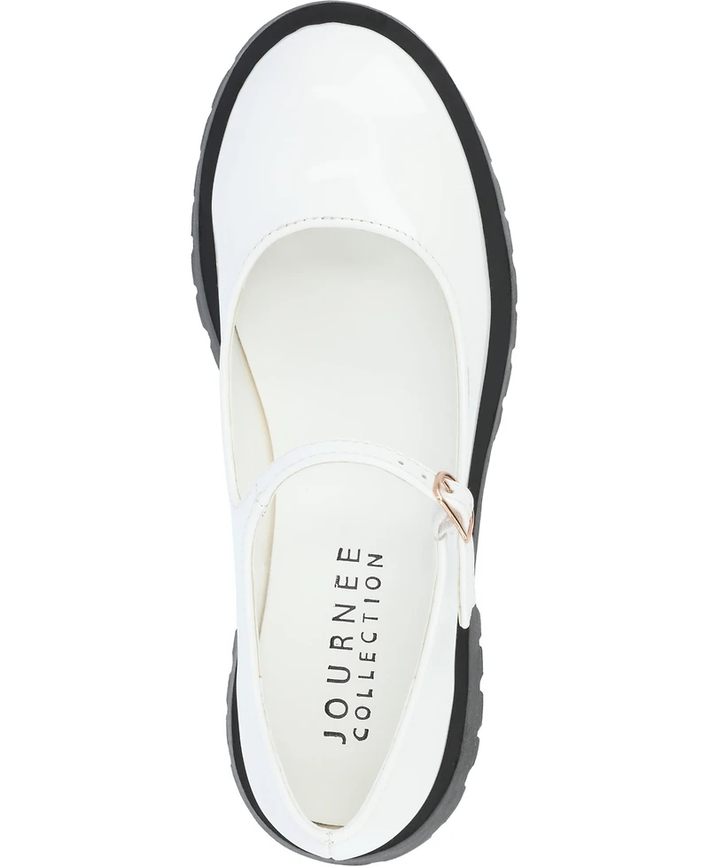 Journee Collection Women's Kamie Lug Sole Mary Jane Flats