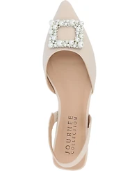 Journee Collection Women's Hannae Embellished Slingback Flats