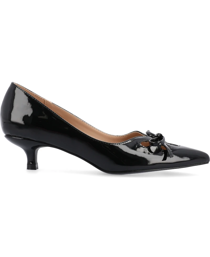 Journee Collection Women's Lutana Wide Width Pointed Toe Kitten Heel Pumps