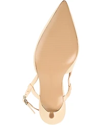 Journee Collection Women's Knightly Satin Slingback Pumps