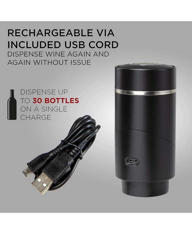 Ivation Wine Aerator & Wine Dispenser, Electric Wine Pourer & Stopper