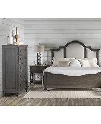Mandeville 3pc Bedroom Set (Upholstered California King Bed + Drawer Chest 1-Drawer Nightstand)