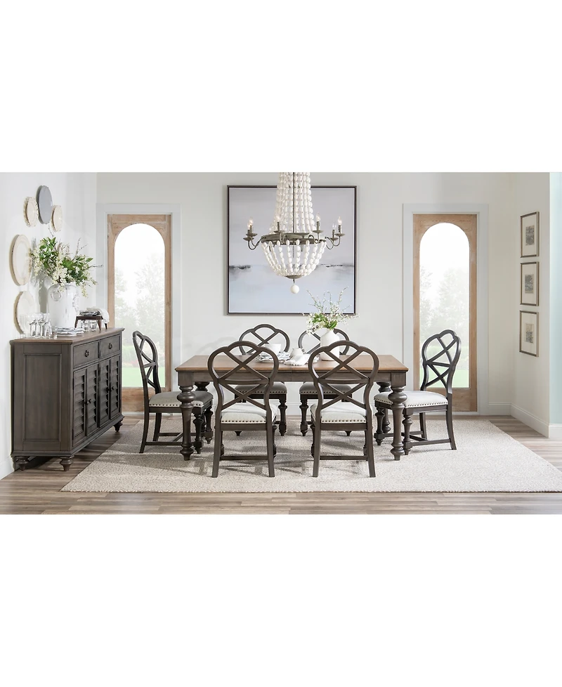 Mandeville Pc. Dining Set (Rectangular Table & X-Back Chairs