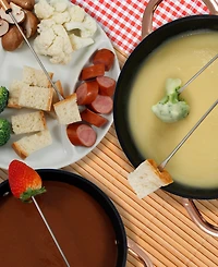 Real 11 Piece Cast Aluminum Fondue Set