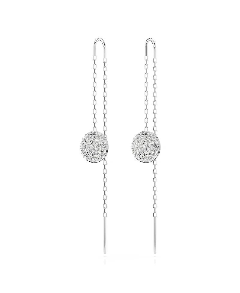 Swarovski White, Rhodium Plated or Rose-Gold Tone Meteora Drop Earrings
