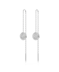Swarovski White, Rhodium Plated or Rose-Gold Tone Meteora Drop Earrings