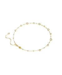 Swarovski Round Cut, Scattered Design, White, Gold-Tone Imber Necklace