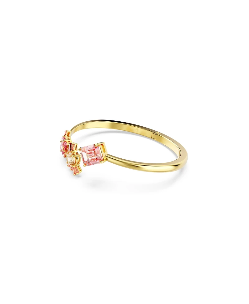 Swarovski Mixed Cuts, Pink, Gold-Tone Gema Bangle Bracelet