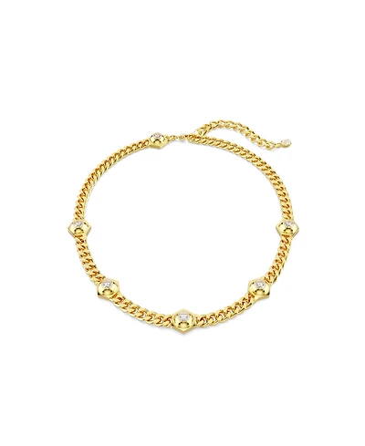 Swarovski Round Cut, White, Gold-Tone or Ruthenium Plated Numina Necklace