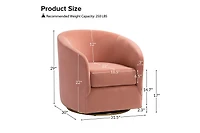 Swivel Accent Chair with Gold Metal Base for Living Room Nursery
