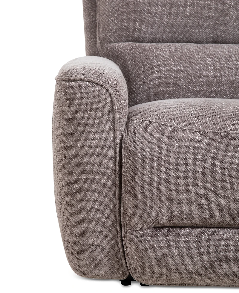 Closeout! Deklyn 129" 6-Pc. Zero Gravity Fabric Sectional with 2 Power Recliners & Consoles, Created for Macy's