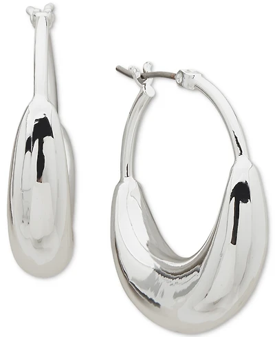 Dkny Medium Puffy Sculptural Elongated Hoop Earrings