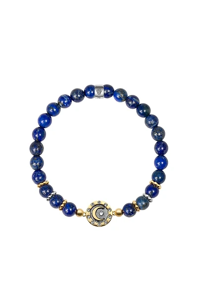 Illuminating Energy - Lapis Moon Charm Bracelet