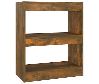 Book Cabinet/Room Divider Smoked Oak 23.6"x11.8"x28.3"