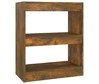 Book Cabinet/Room Divider Smoked Oak 23.6"x11.8"x28.3"
