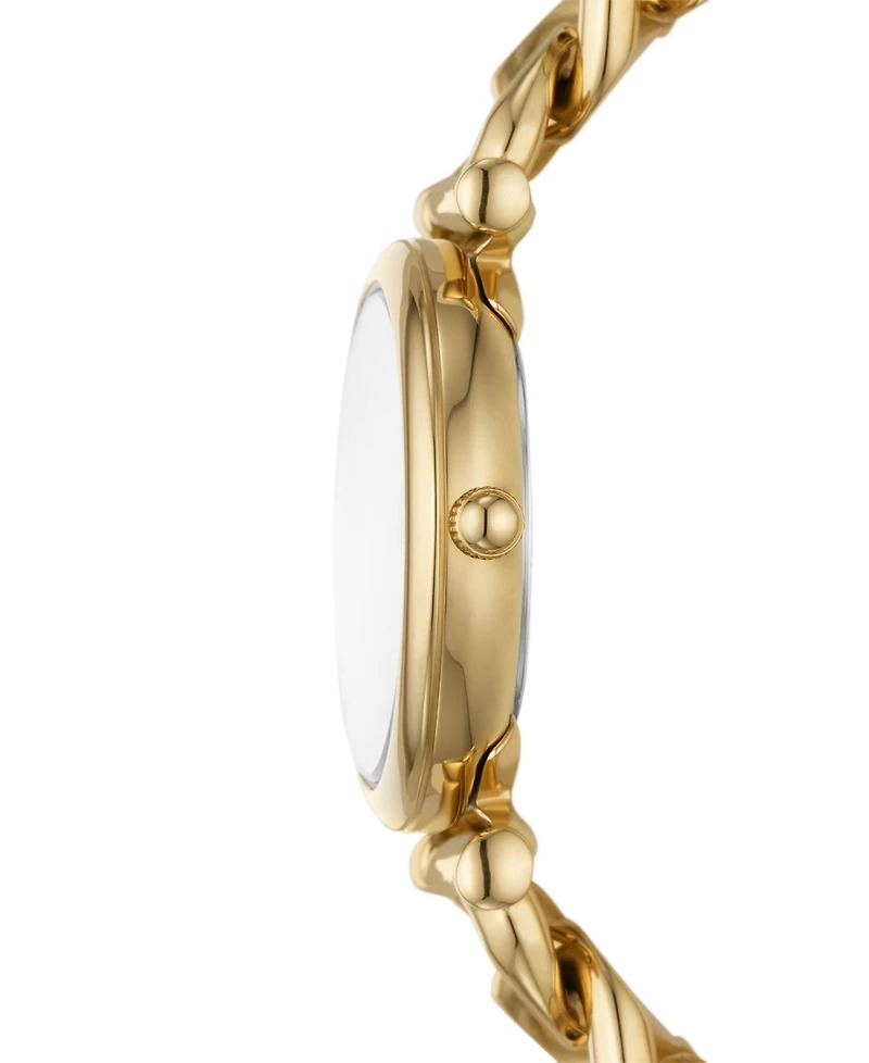 Fossil Women's Carlie Three-Hand Gold-Tone Stainless Steel Watch 28mm