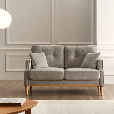 Simplie Fun Living Space Sofa 2 Seater, Loveseat With Waterproof Fabric, Usb Charge