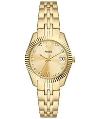 Fossil Women's Scarlette Three-Hand Date Gold-Tone Stainless Steel Watch 32mm