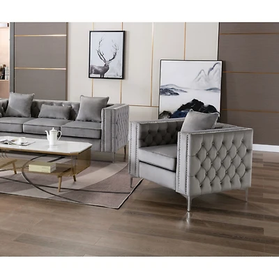 Simplie Fun Loreto Velvet Chair