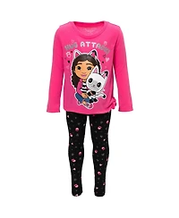 Gabby's Dollhouse Little Girls Dreamworks T-Shirt and Leggings Outfit Set