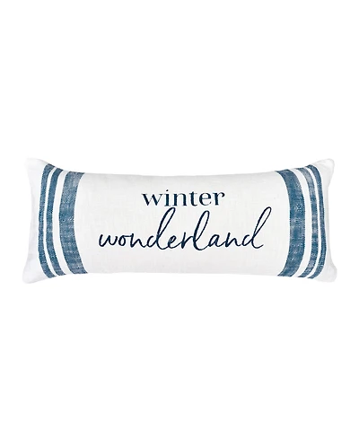 Morgan "Winter Wonderland" Striped Woven Christmas Accent Throw Pillow, 15" x 35"