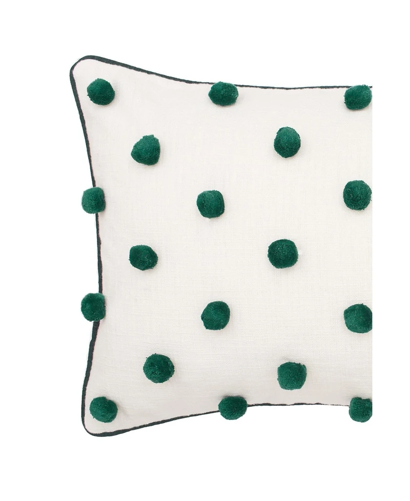 Jungle Dot Oblong Tufted Throw Pillow, 14" x 22"