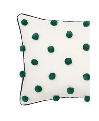 Jungle Dot Oblong Tufted Throw Pillow, 14" x 22"