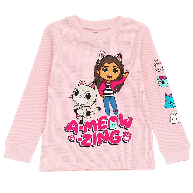 Gabby's Dollhouse Little Girls Dreamworks Gabbys Thermal T-Shirt Pants