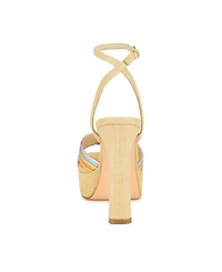 Nine West Women's Irna Tapered Heel Open Toe Dress Sandals