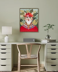 Madison Park Pet Portrait Bohemian Cat In Forest Framed Canvas Wall Art