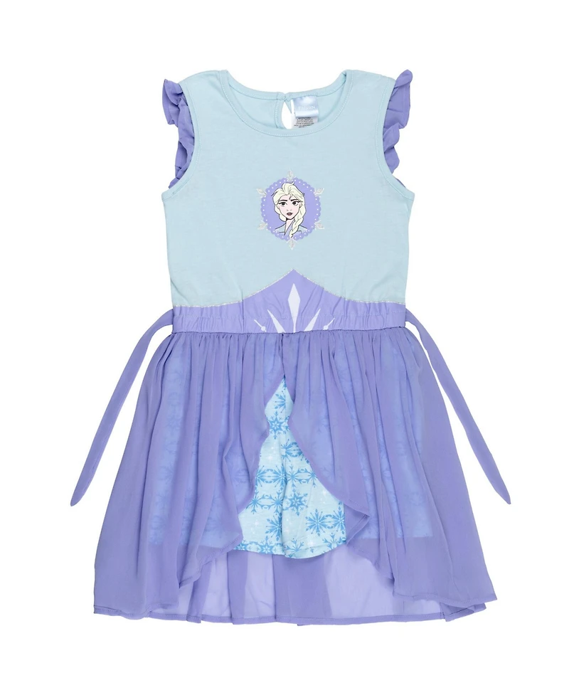 Disney Princess Frozen Girls Romper With Skirt Overlay Toddler |Child