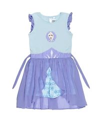 Disney Princess Frozen Girls Romper With Skirt Overlay Toddler |Child