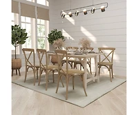 Bardstown X-Back Bistro Style Wooden High Back Dining Chair